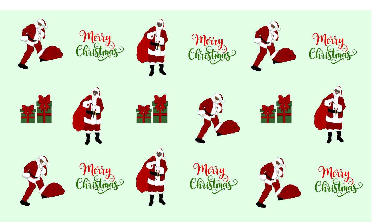 Merry Christmas Black Santa GW Paper